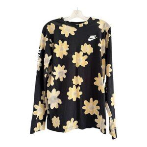 NIKE (Rare) Men’s Have A Nike Day Long Sleeve Black Pixel Floral Shirt-L EUC!!